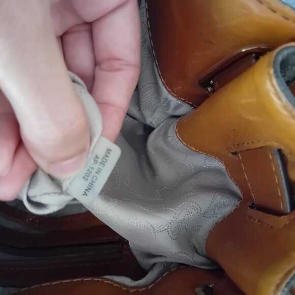 Michael Kors Hamilton Est/West Brown Logo Satchel Purse Bag - Picture 4 of 16